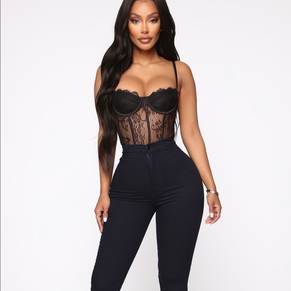 Fashion Nova High Waist Denim Skinnies - Indigo